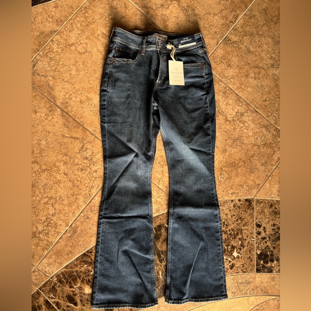 Y2K Abercrombie & Fitch Dark Blue Bootcut Jeans - 26 Curve